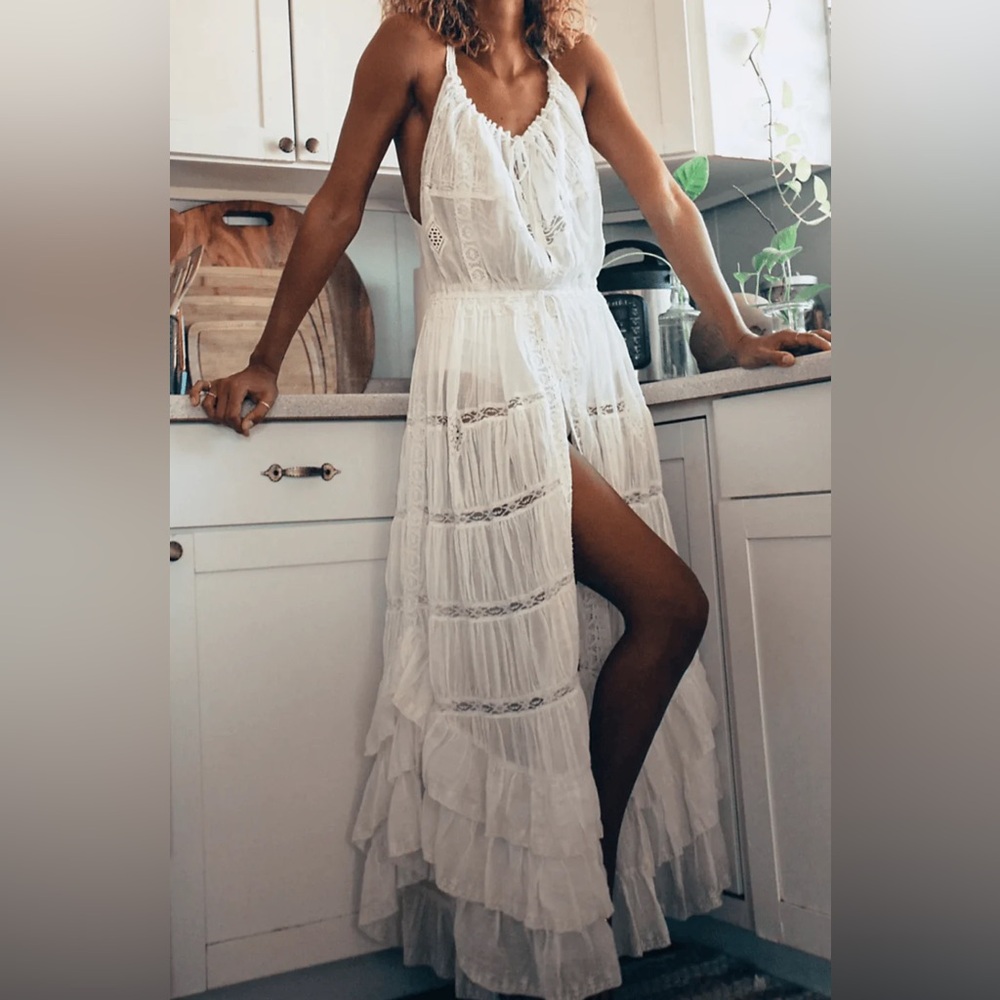 Free People White Maxi Dress